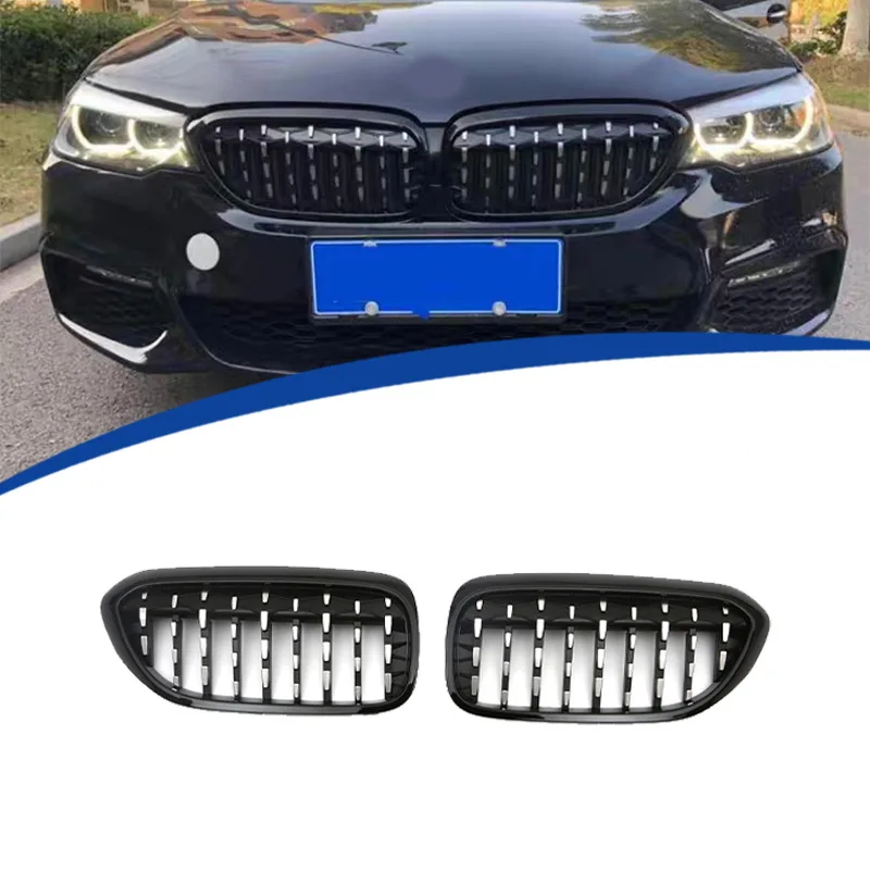 Für 2017-2020 BMW 5er G30 Meteor-Style Hochglanz-Schwarz Racing-Kühlergrill Karosserie-Kit