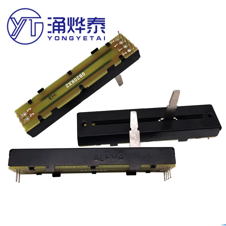 YYT Straight sliding track type 72MM RA45D2F-211 sliding potentiometer 0B20K×2