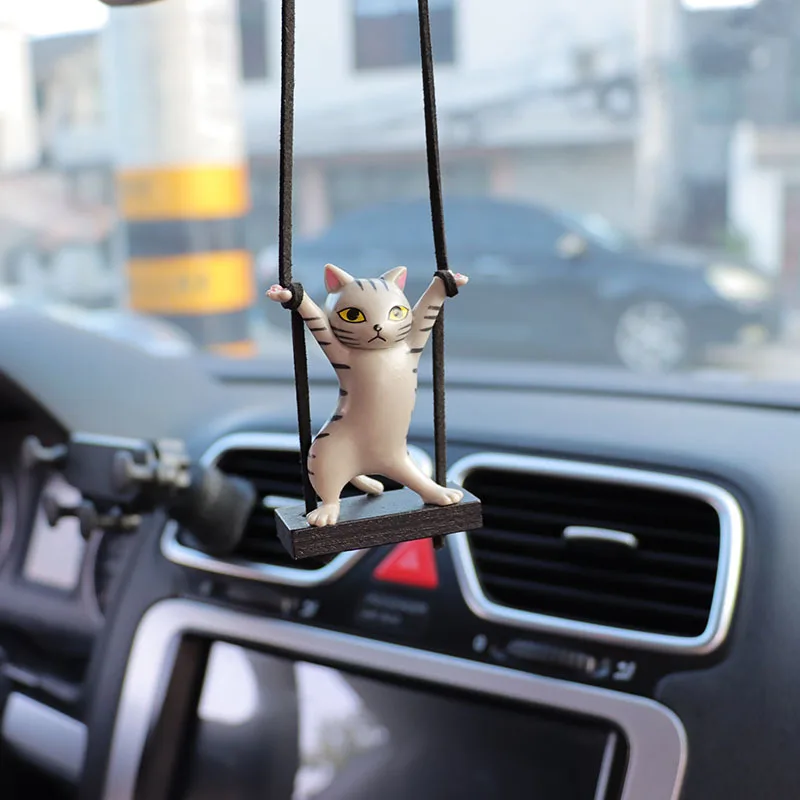 10 styles Anime cat Q Version kawaii Car pendant decoration Action Figure PVC Model Toys Doll Desk Decor Collectible Gifts