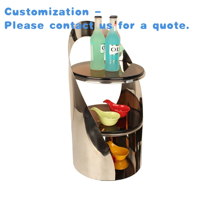 custom.Custom Metal Buffet Food Display Stand Feast Store Three-layer Round Snacks Desserts Candy Display Stand Dining and