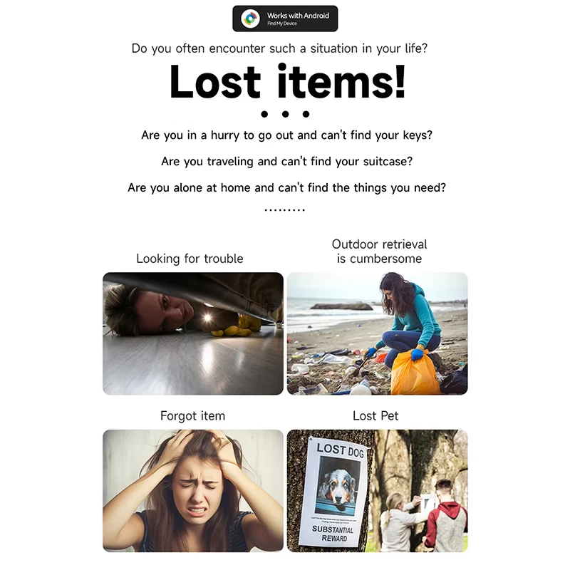 OPPO جهاز تعقب بلوتوث صغير لنظام أندرويد علامة الهواء جهاز مكافحة خسر الحيوانات الأليفة المسنين محفظة أطفال تتبع أندرويد الذكية مكتشف محدد