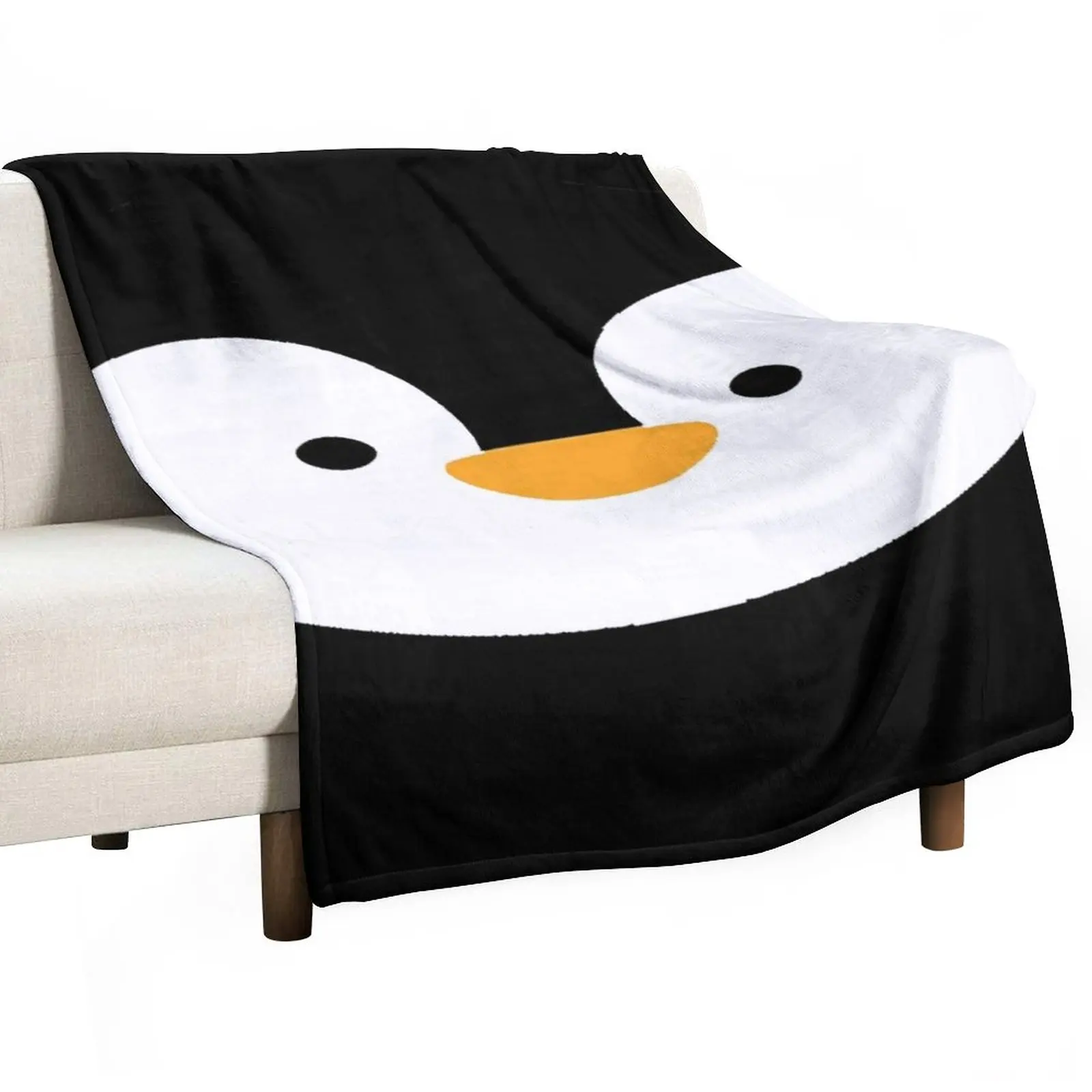 

Penguin Face Throw Blanket Plush Kid'S Luxury Thicken Decorative Beds Blankets