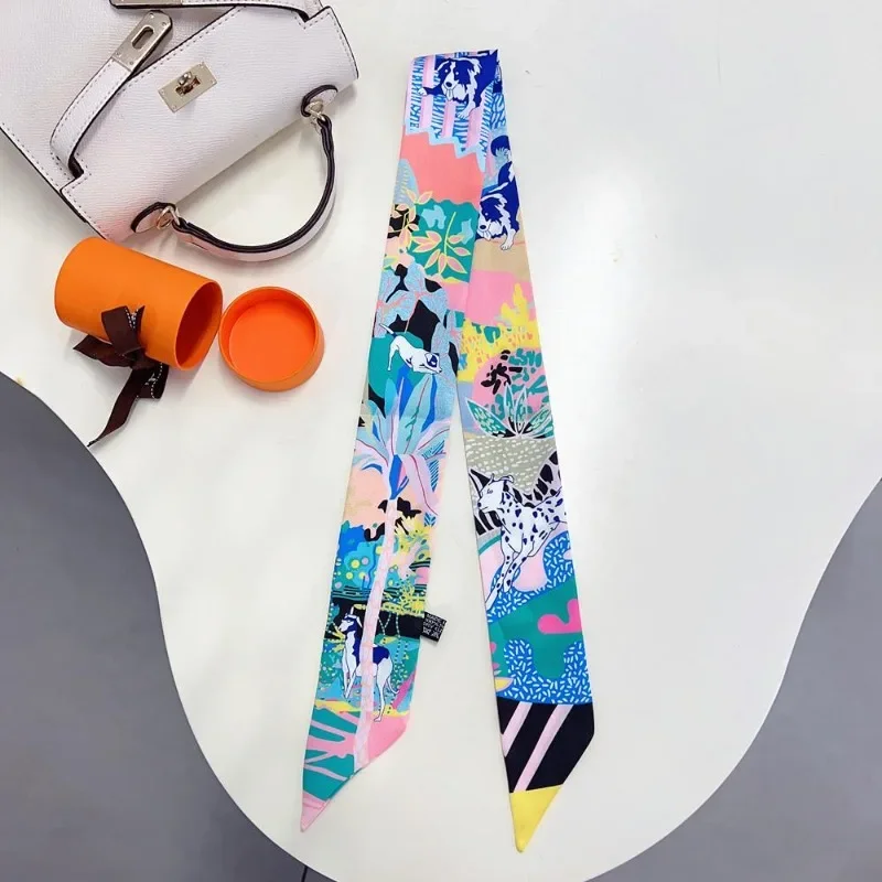 New Jungle Animal Freedom Dog Scarf Women\'s Advanced Fashion Versatile Binding Bag Temperament Decoration Hair Ban