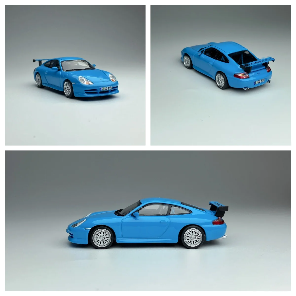 

1:64 911 (996) GT3 -- Light Blue -- Tarmac Works x IXO Diecast Model Car Alloy