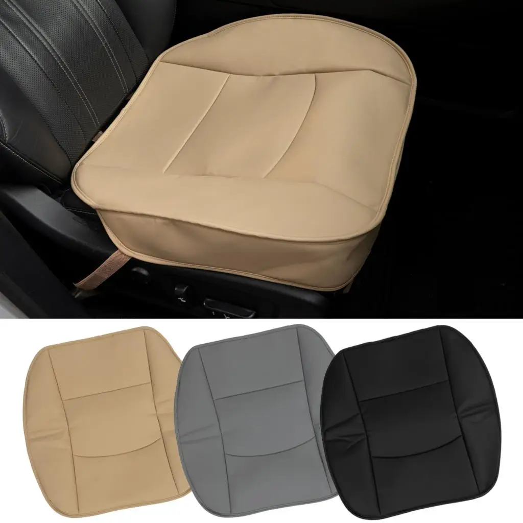 Front Car Seat Cover PU Leather Seat Cushion Automobiles Seat Protector Universal Chair Pad Mat For Baby Child Black Beige Grey