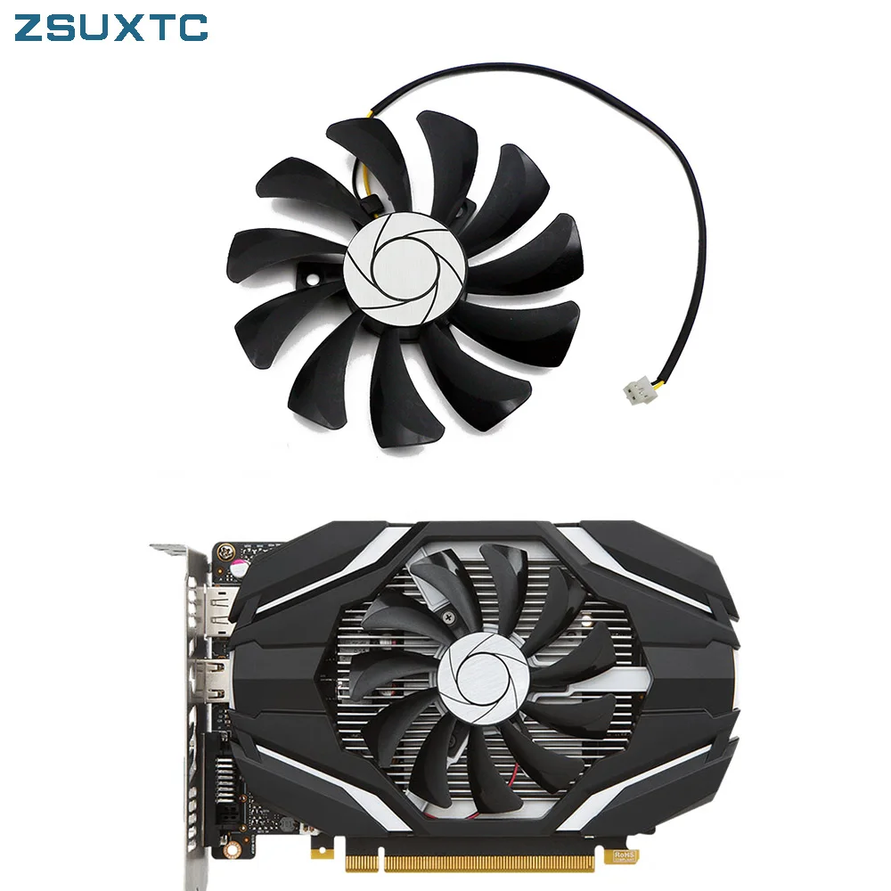 85mm HA9010H12F-Z DC 12V 0.57A 2Pin GTX1050 Ti Cooler Fan Dla MSI Geforce GTX 1050Ti 4G OC GTX 1050 2G Wentylator chłodzący kartę graficzną