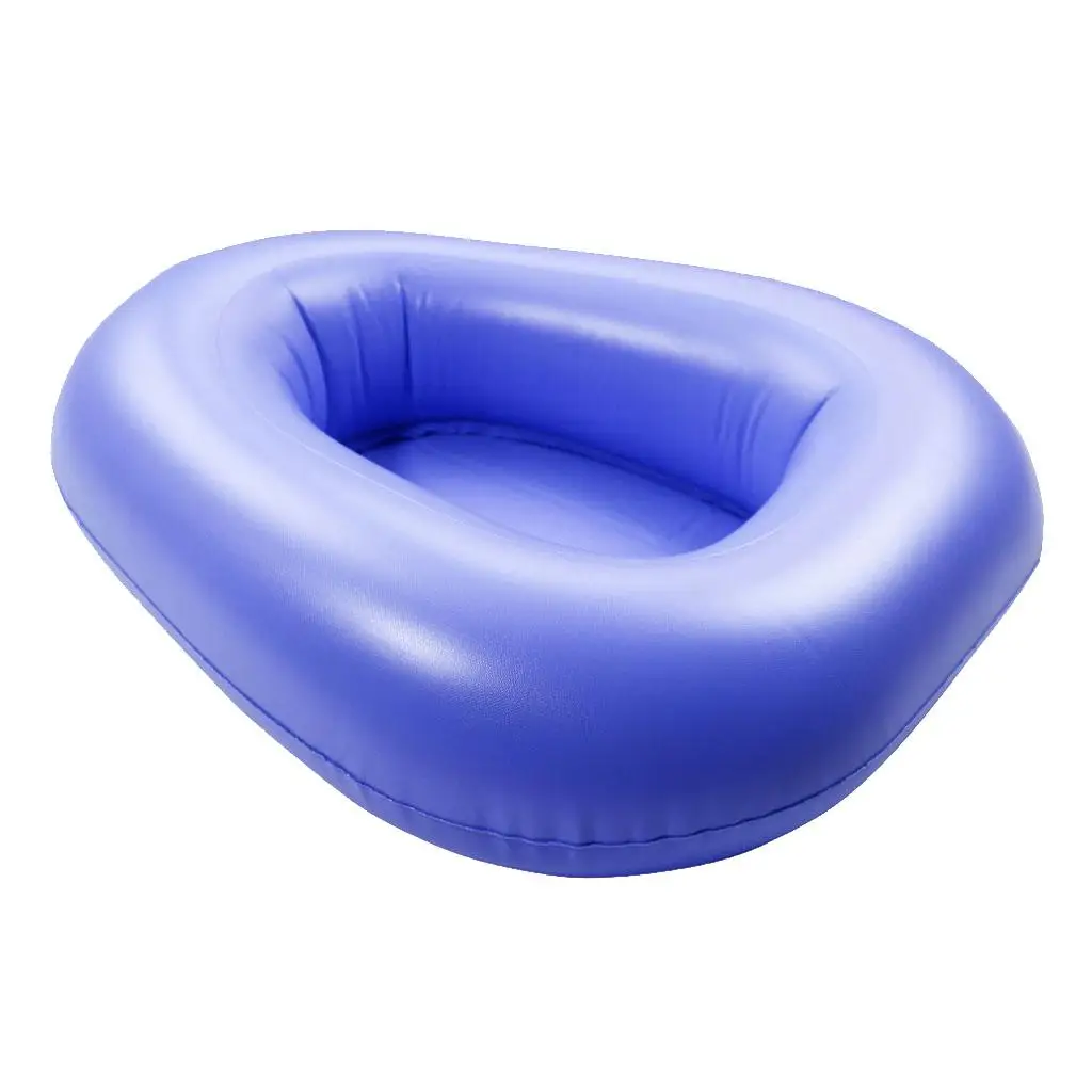 Lightweight Inflatable Bedpan Smooth Sanitary Air Potty Cushion Durable PVC for Home Nursing