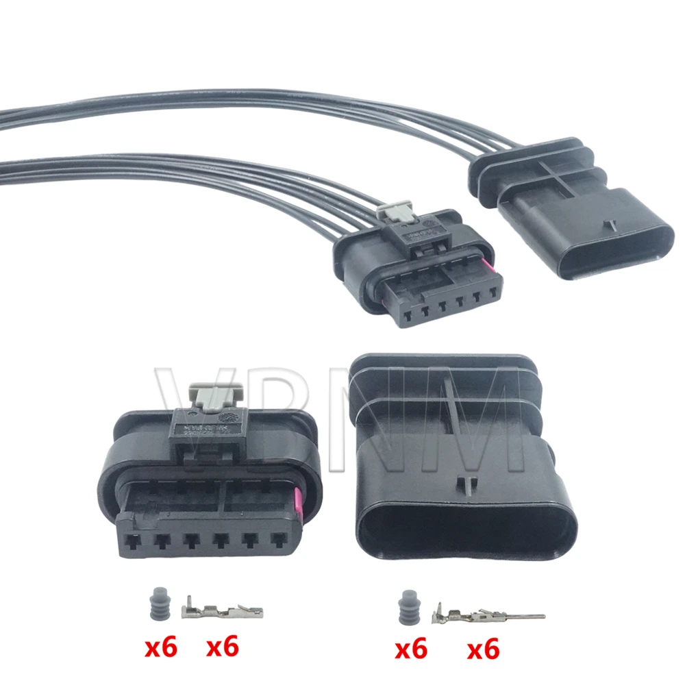 6 Pin 4F0973706 4F0 973 706 1-1718646-1 1-2141325-1 Automotive Connectors Rear Lamp Wire Harness Plug For VW Audi BMW
