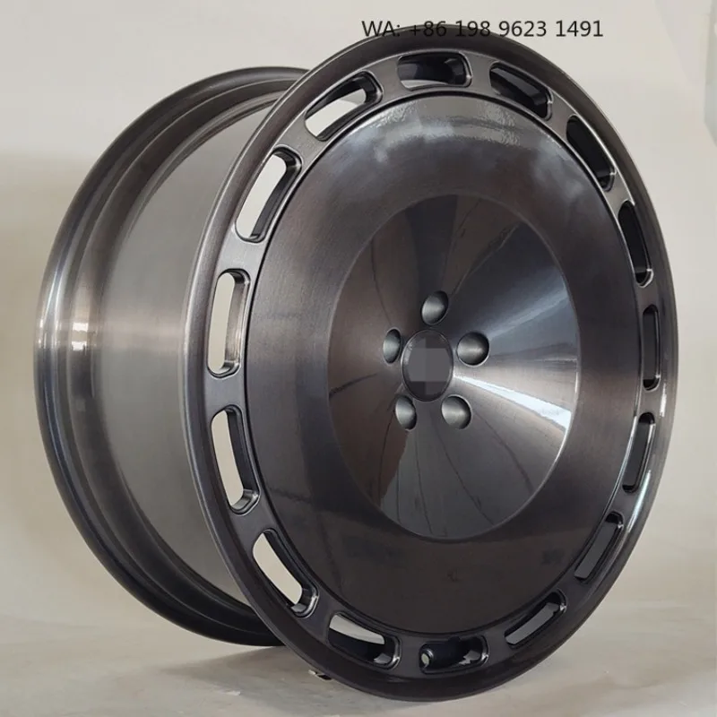 High end customized wheel hub Multiple  Inch deep concave forged alloy rims, 5x3 PCD gold polished finish, single piece sporty