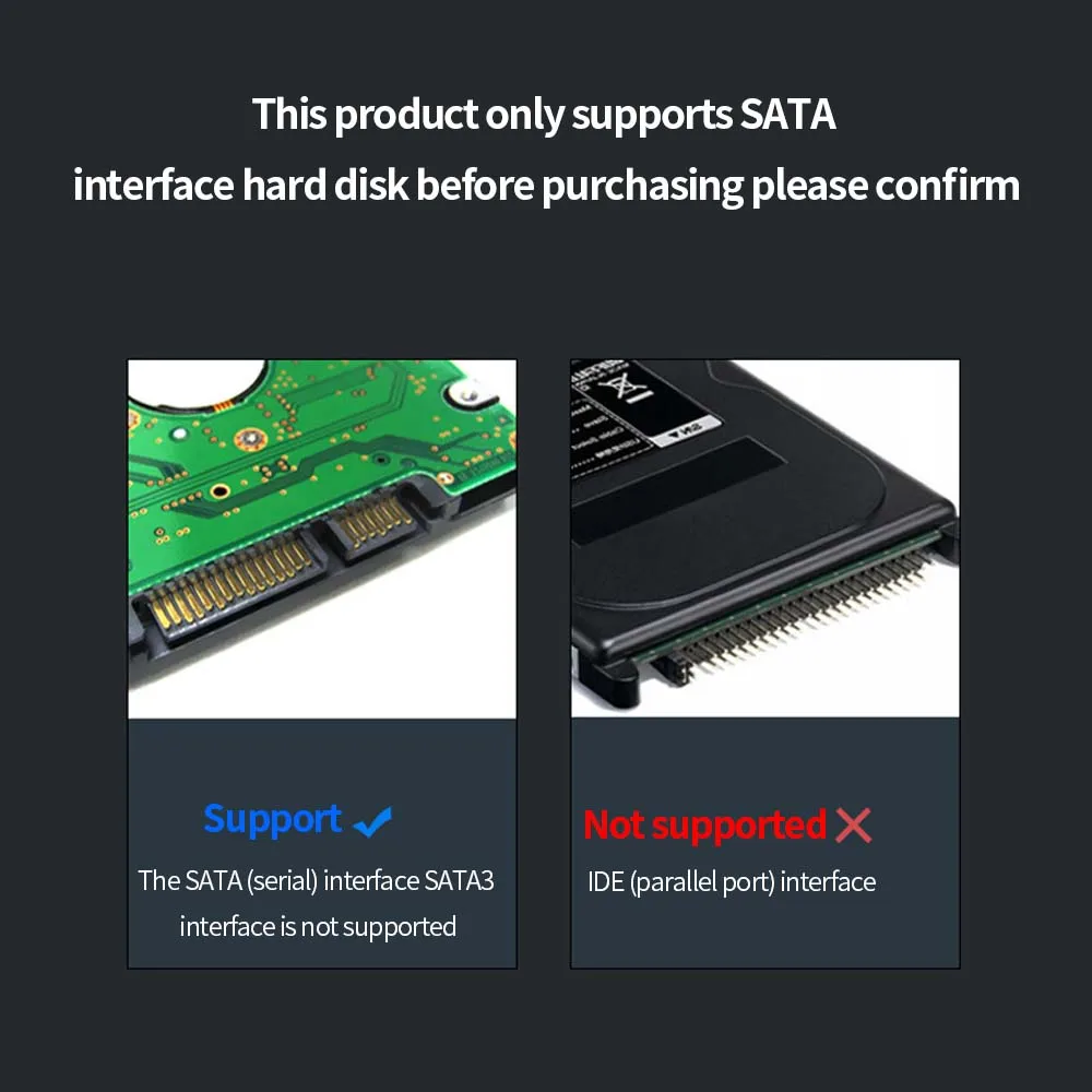 TISHRIC External Hard Disk Case 3.5 HDD SSD SATA To USB 3.0 3.1/Type C 3.5 Inch Hard Drive Enclosure Box For PC Lapop Computer