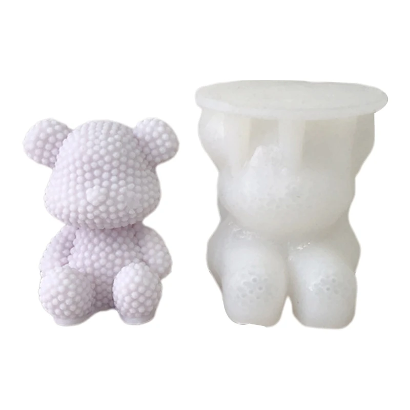 

Diy Handmade Products Pearl Bear Bunny Silicone Mold Scented Gypsum Ornaments Drop Resin Mold for Decoration