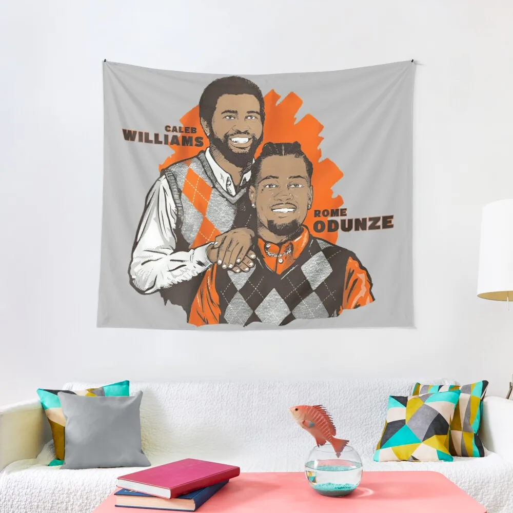

Caleb Williams & Rome Odunze: Duo Portrait Tapestry Aesthetic Room Decors Decoration Pictures Room Wall Wall Carpet Tapestry
