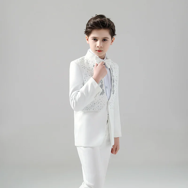 

Halloween Flower Boy's Small Suit Set Children's Fashion Show Piano Performance Dress Host Dress Handsome British Style