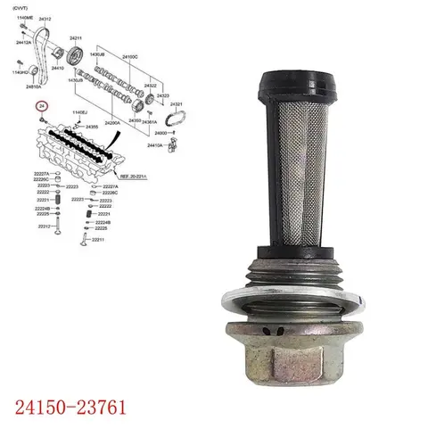 1/5/10 SET Variable Valve Timing Filter VVT sensor Filter Oil Control Valve Filter 24150-23761 For Hyundai Kia For Geely