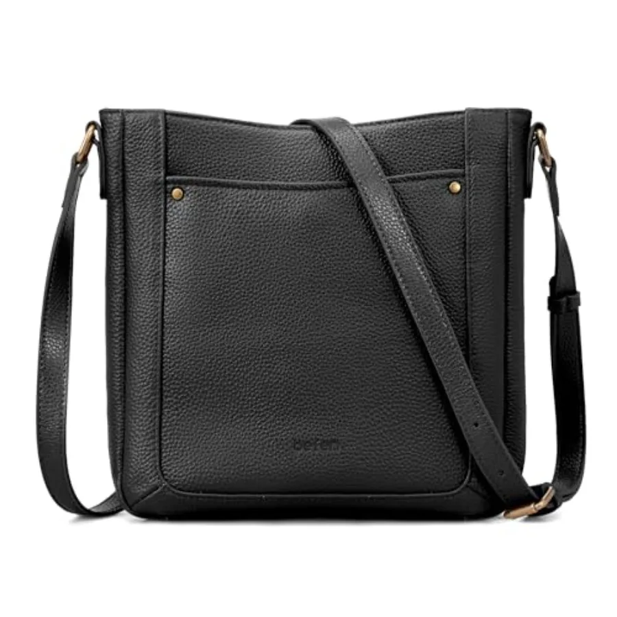 befen Genuine Leather Small Crossbody Bags for Women Womens Cross Body Shoulder Purse Handbags with RFID Blocking Card Slots