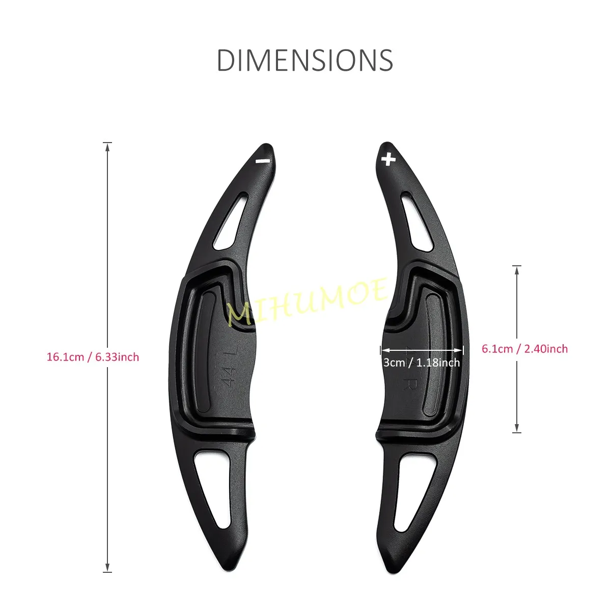Para Acura MDX ILX RDX TLX TL RLX, extensión de palanca de cambios de aleación de aluminio para volante, accesorios negros