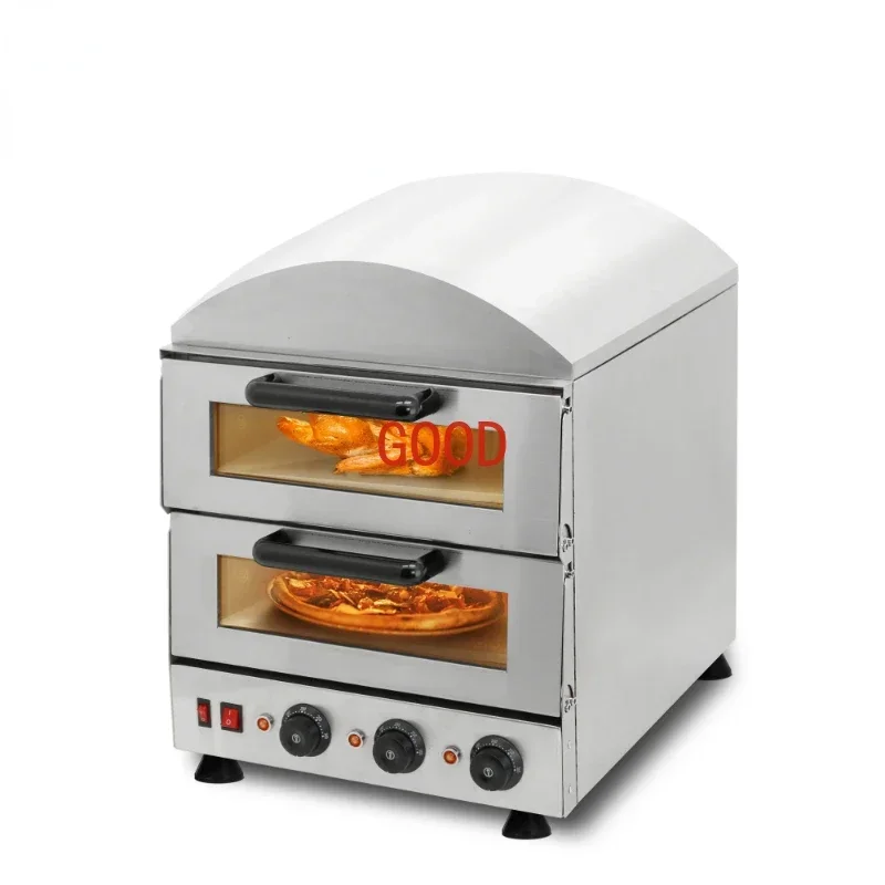 mini pizza making machine built in ovens 2 deck industrial pizza oven
