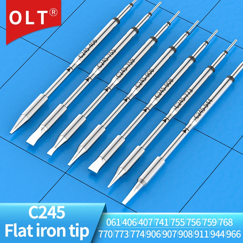 C245 Soldering Iron Tips Chisel type solder tip C245-773 774 406 906 768 944 907 407 Compatible JBC T245 Soldering Station Tools