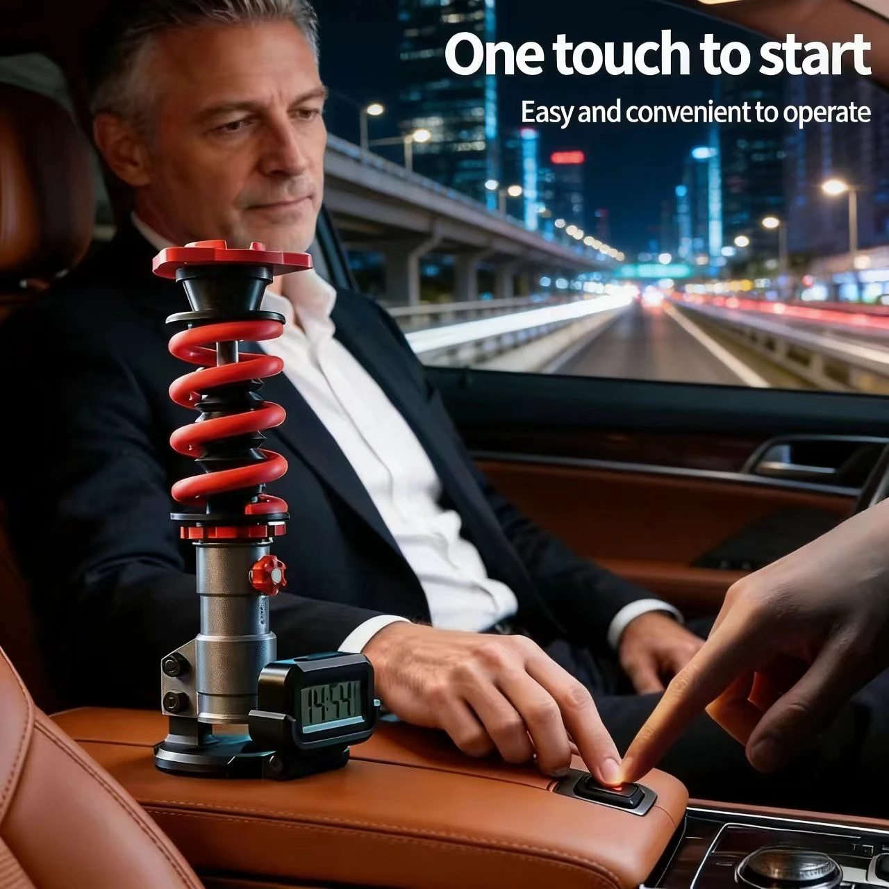 

DIY Premium 3D Printed Shock Absorber Desk Lamp, Adjustable Light for Home Office & Car Interior Decor Interesting Creativity