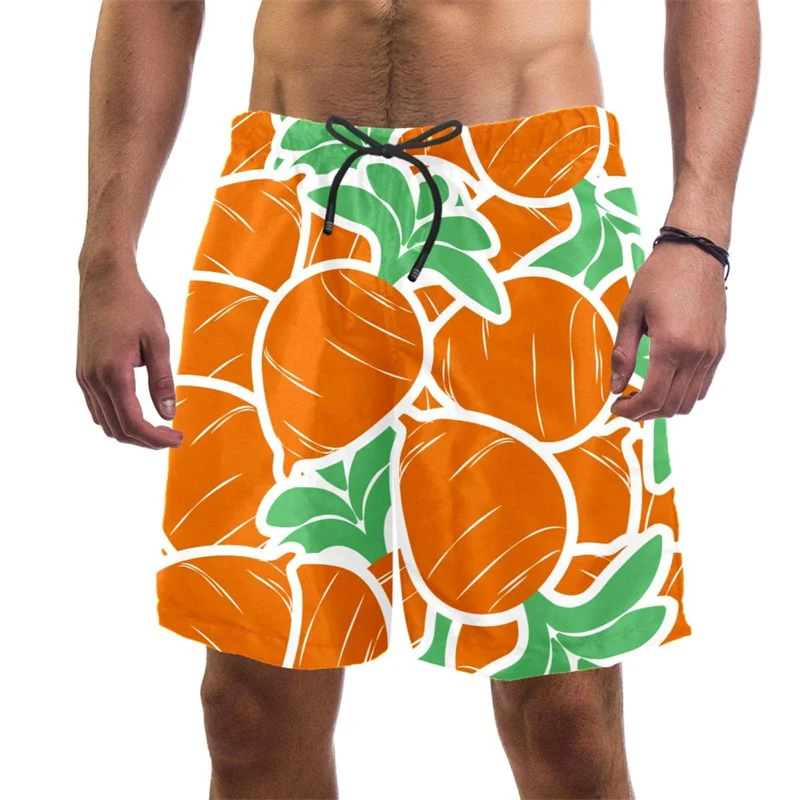 Pantalones cortos de playa con estampado de frutas tropicales en 3D para hombres y niños, ropa de calle fresca, pantalones de tablero, ropa Vintage,