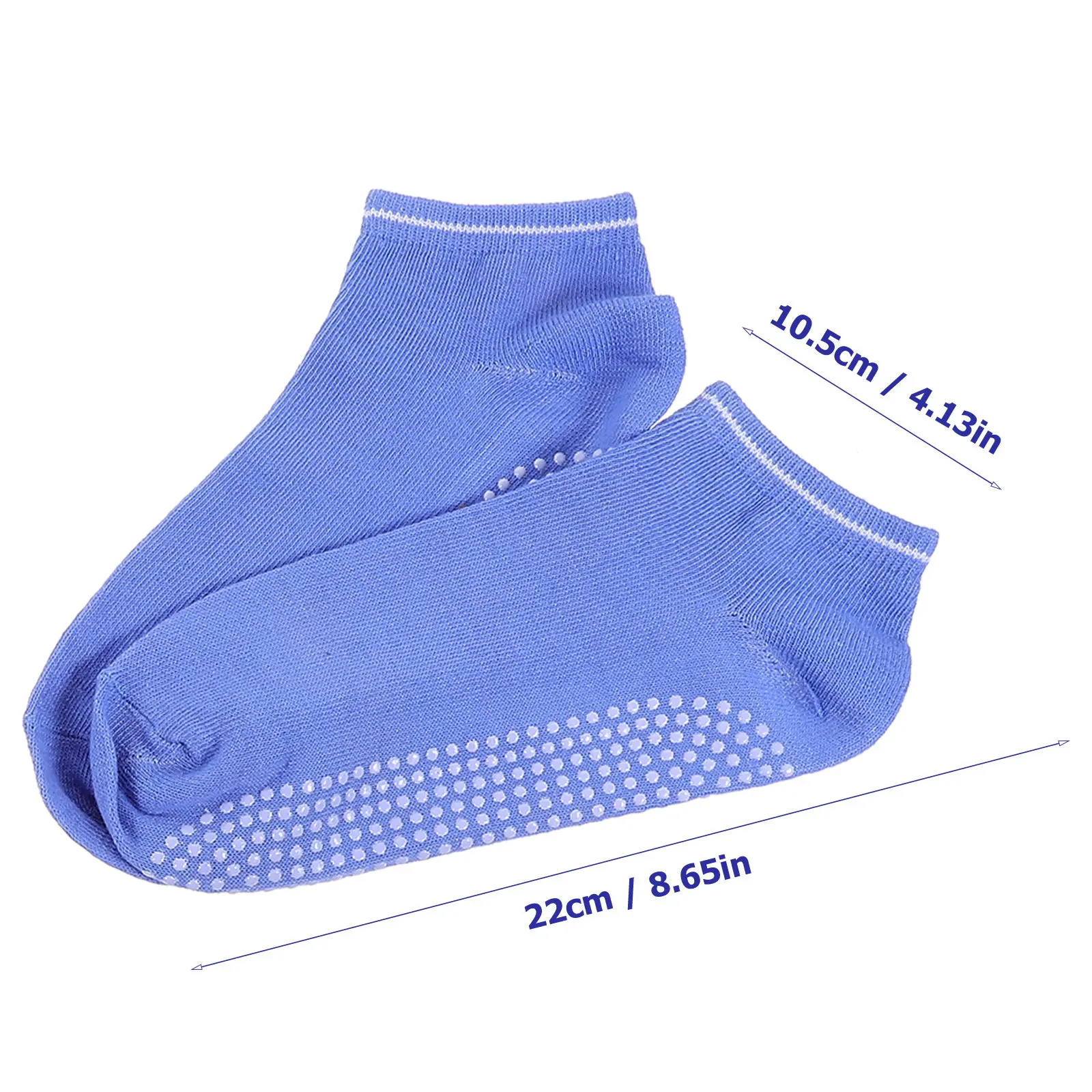 6Pairs Breathable Yoga Socks Non Skid Grip Design Comfortable Deformation-Resistant Sports Ankle Socks for Pilates Dance