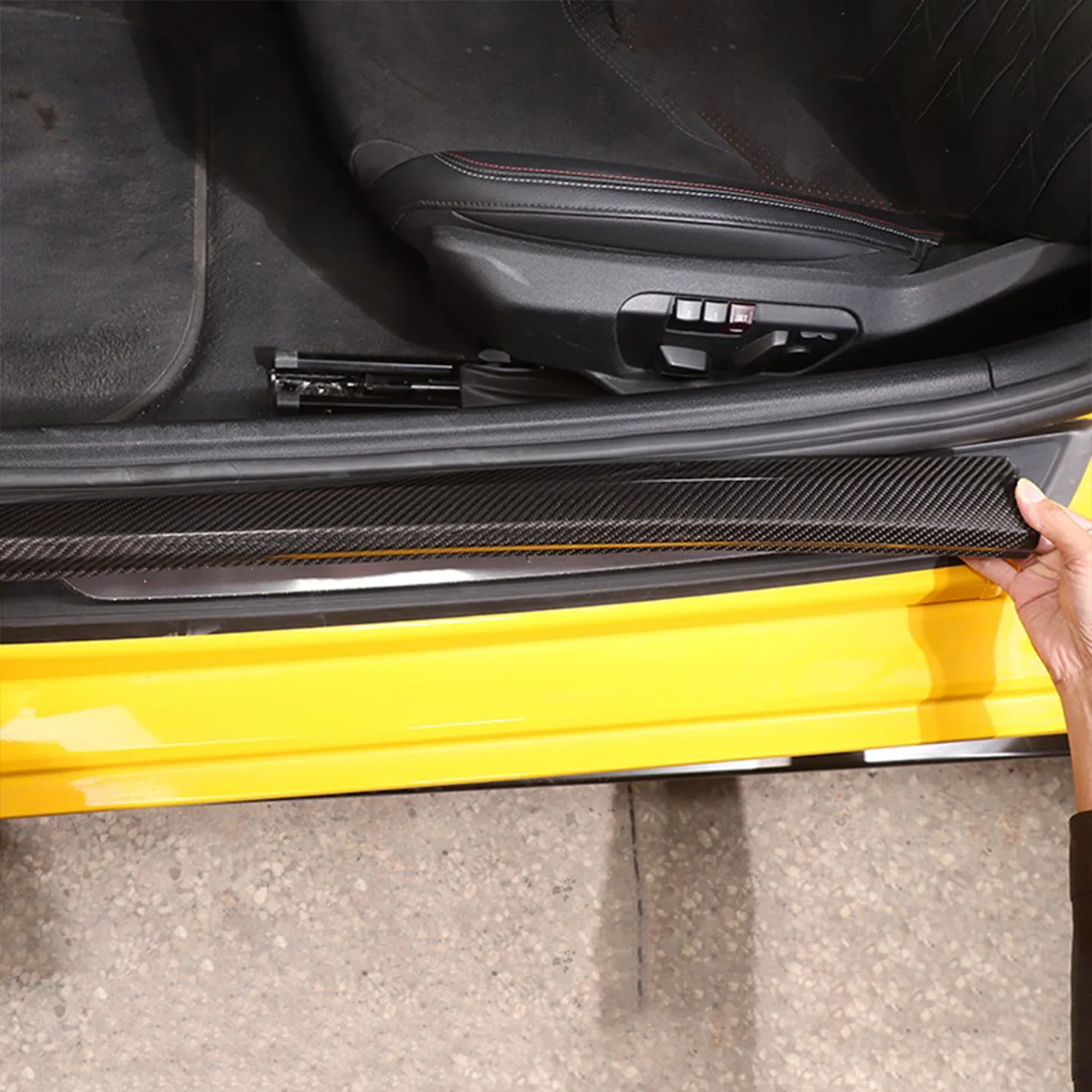 Suitable for Toyota Supra Bull Demon King A90 A91, genuine carbon fiber built-in door sill plates, welcome pedal interior modifi
