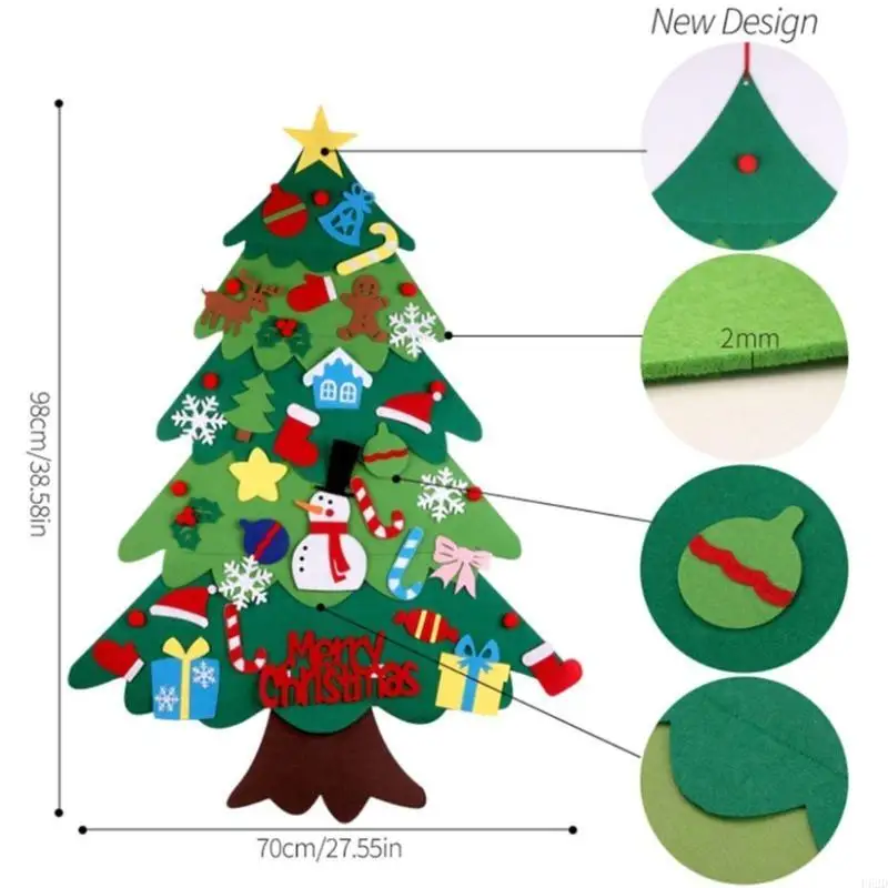 F62d cảm thấy cây Giáng sinh Phụ kiện Đồ chơi trang trí cho trẻ & người lớn đồ chơi thủ thuật với mô hình hiện tại giảm áp