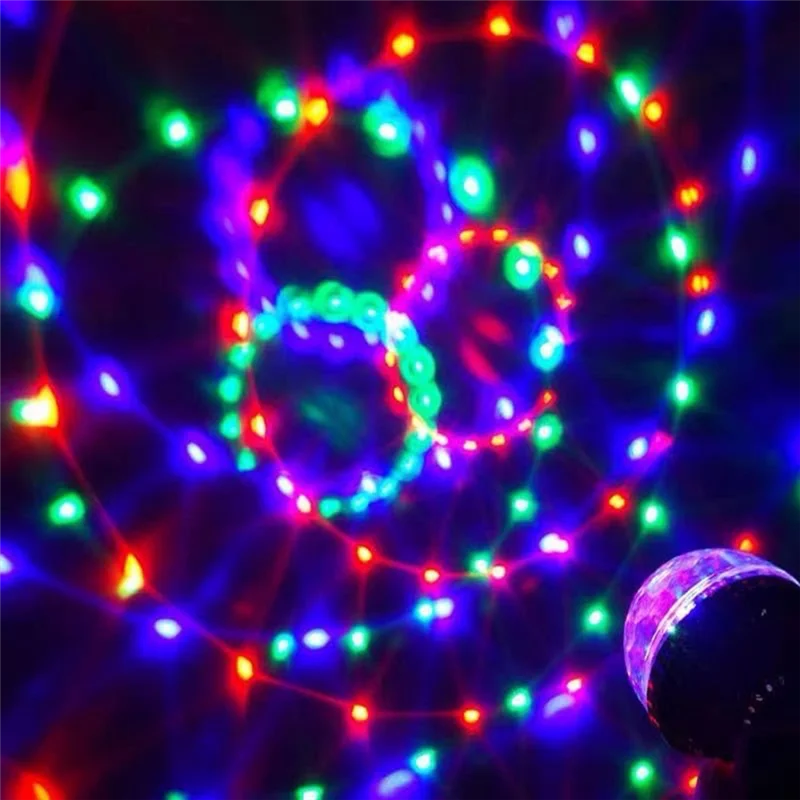 

SYW-6Pcs Colorful Rotating Magic Ball Lamp E27 RGB Color Rotating Bulb Led Bulbs For Dance Parties DJ Atmosphere Ligh