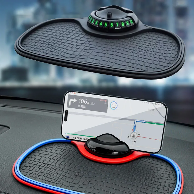 

Car Anti Slip Mat Phone Holder Non Slip Sticky Anti Slide Dash Phone Mount Multi functional Dashboard Storage Mat Parking Sign