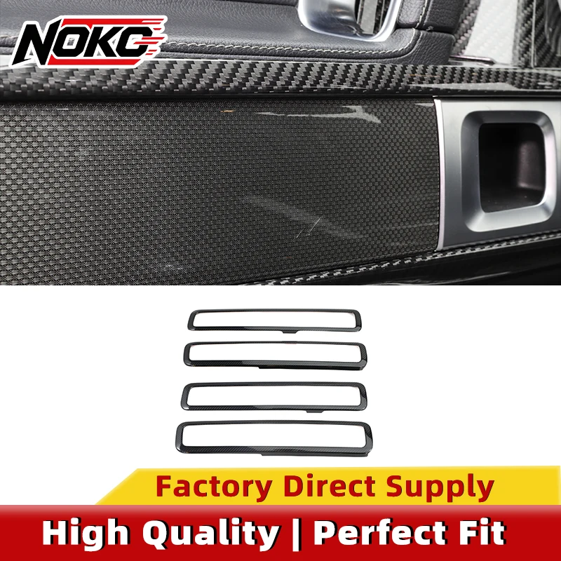 Dry Carbon Fiber Interior Trim for Mercedes G‑Class W464 W465 Door Frame & Door Handle Decorative Side Strips Stick‑On Carbon