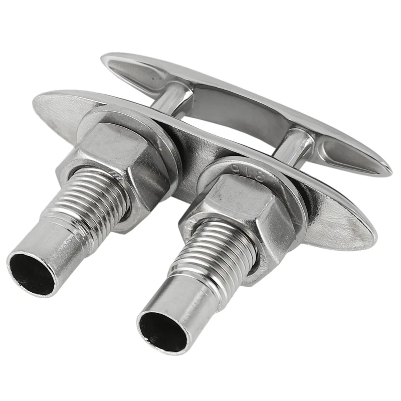 Boat Ship Mooring Dock Neat Cleat Stainless Steel Double-Deck Push-Pull Cable Bolt Marine Hardware Bollard Accessories