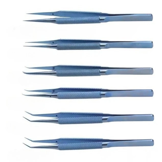 Titanium Ophthalmic Forceps Eye Forceps Micro Fine Tip Tweezers Platform Design Autoclavable Stainless Steel Instrument