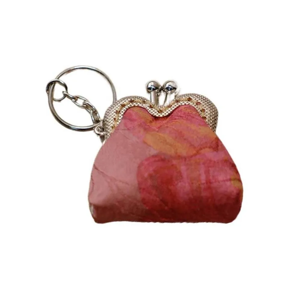 

Embroidered Brocade Coin Purse Anti-lost Small Pocket Cotton Mini Pouch Chinese Style Polyester Key Ring Packet Earrings