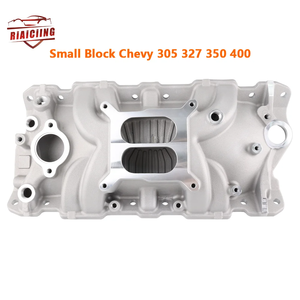 Aluminum SBC Small Block Chevy 305 327 350 400 Air Gap Intake Manifold Dual Plane Automobiles Engine Parts Air Intake System