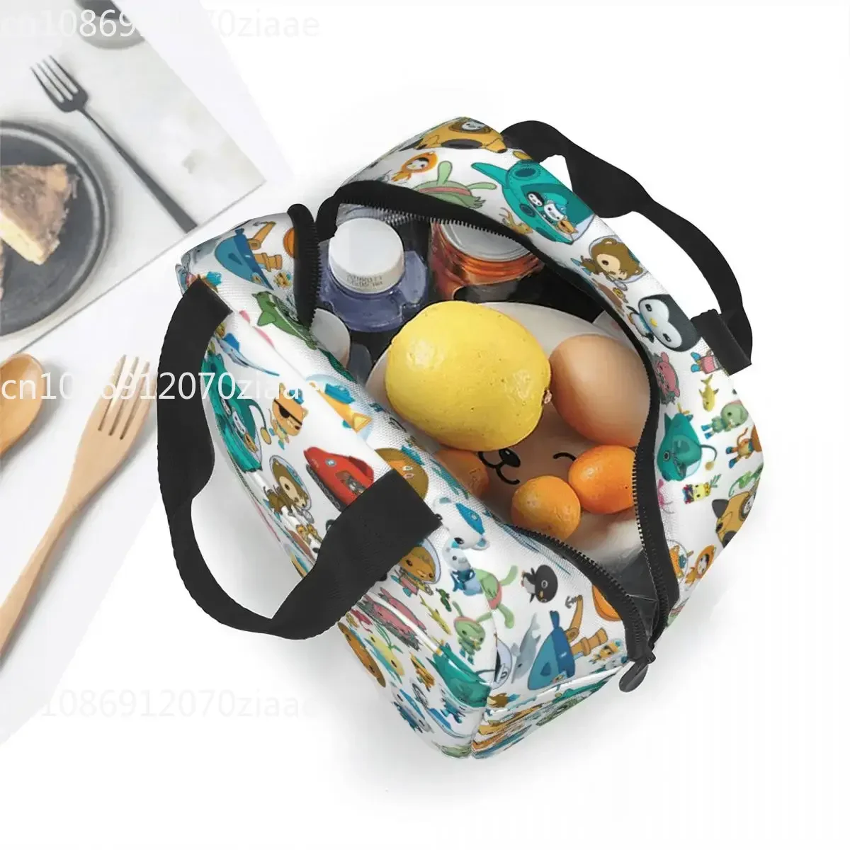 The Octonauts Collage Insulated Lunch Bag Thermal Bag Meal Container Cute Cartoon Anime Lunch Box Tote Bento Pouch Outdoor