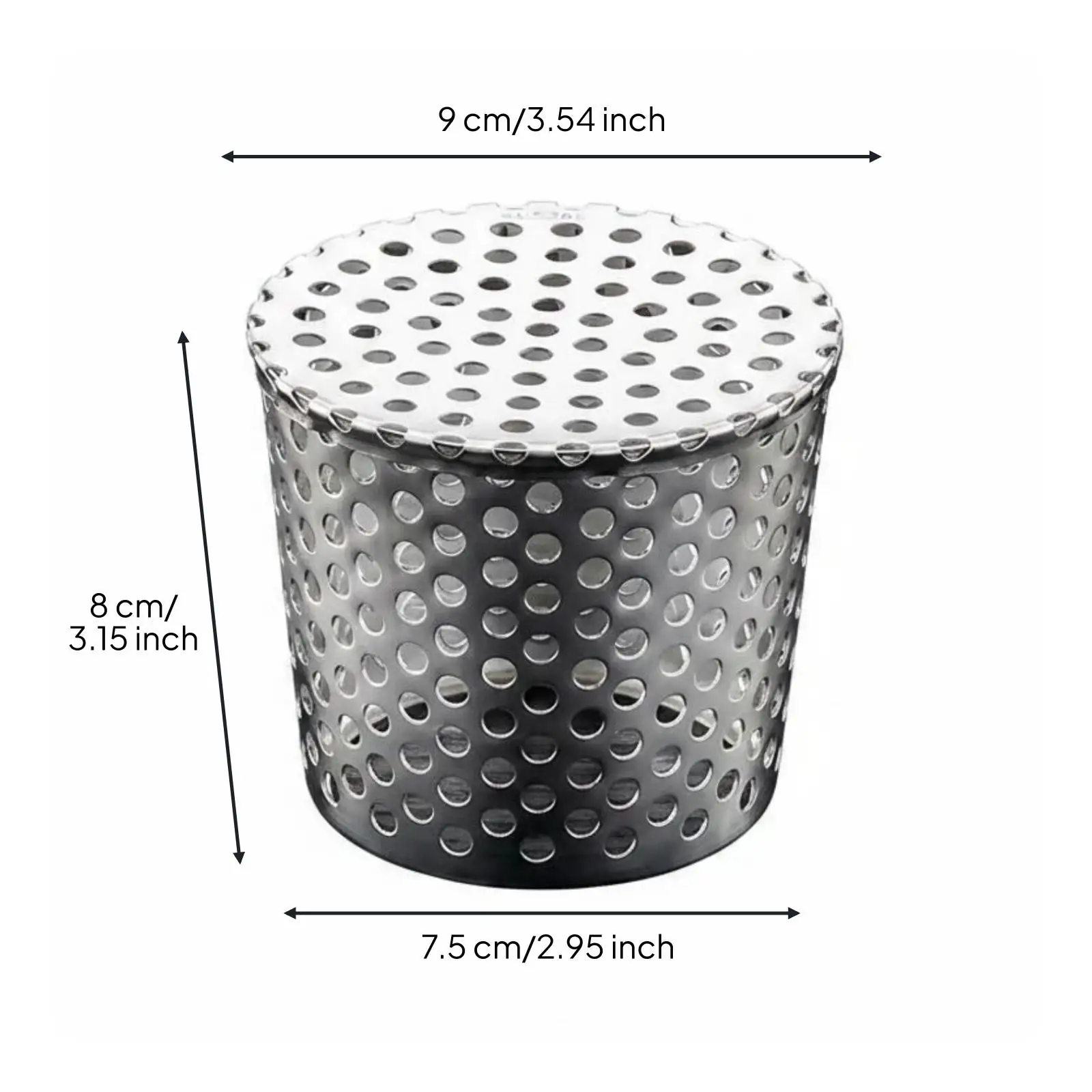 Weatherproof Stainless Drain Cover Side Entry Filter Basket for Wall and Balcony Downspout Openings