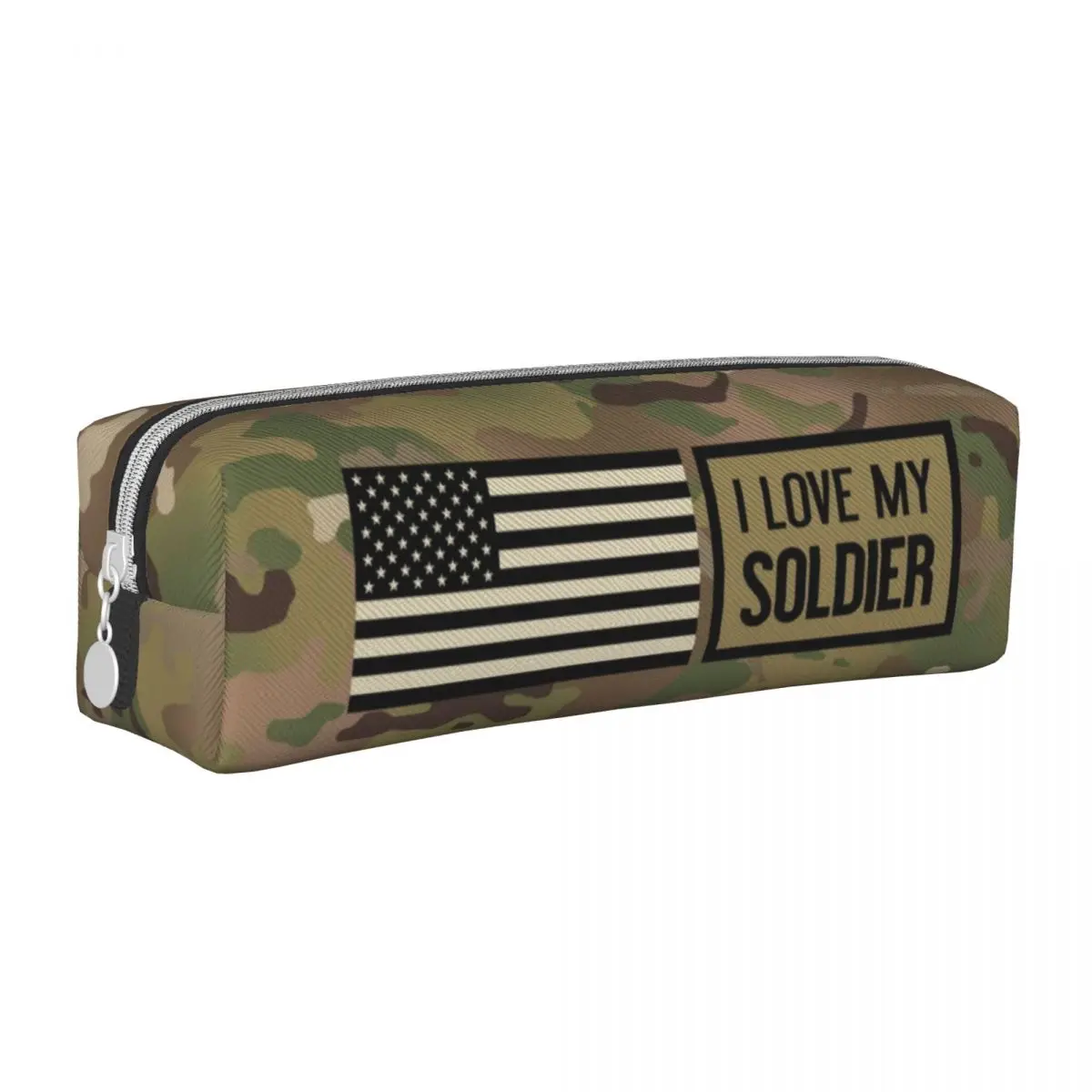 

Пенал с надписью «I Love My солдатский камуфляж», милый камуфляжный чехол для ручек, школьные принадлежности большой вместимости для девочек и мальчиков, Подарочные Чехлы для карандашей