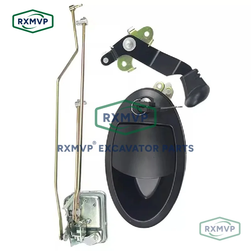 Excavator For XE135 XE150 XE230 XE260CAD outer handle cab door lock assembly