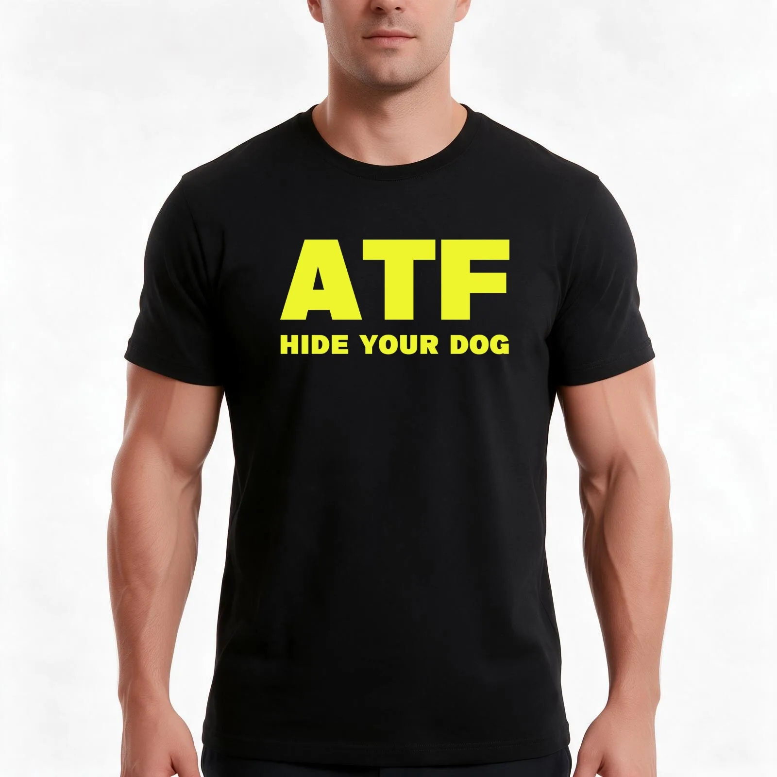 ATF Hide Your Dog Funny T-Shirt Summer Casual Cotton Tee Oversized Streetwear Tops Vintage Graphic Print Unisex Men Women
