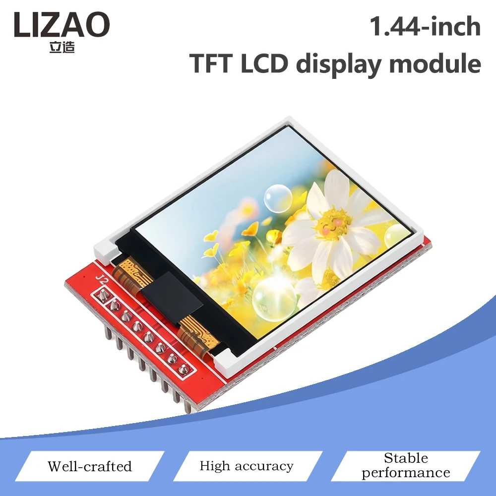 1.44 Inch TFT LCD Display Module 128×128 SPI Serial Screen ST7735 Driver Color LCD Screen 8Pin Interface For Arduino STM32