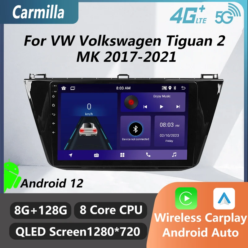 

Автомагнитола 2 Din для VW Volkswagen Tiguan 2 MK 2017-2021, Android, автомобильное радио, мультимедийный плеер, навигация, GPS, головное устройство, стерео, авто