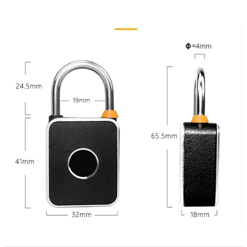 Imagem -04 - Tuya App Fingerprint Cadeado Cadeado Bluetooth Cadeado Biométrico Portátil Carregamento Usb para Cacifo Bagagem Ginásio