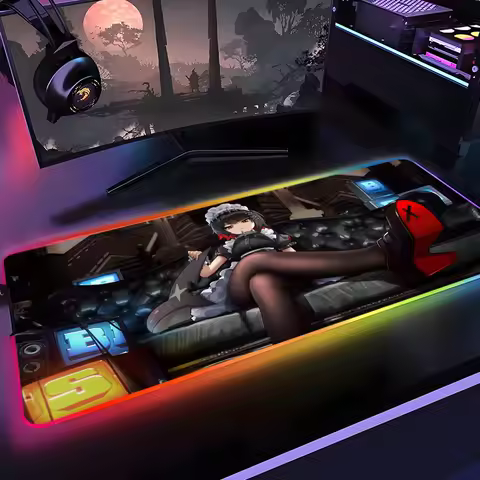 Ellen Joe Zenless Zone Zero Mouse Pad Gamer Rgb Desk Mat Back Light Led Mousepad Setup Gaming Accessories Deskmat Big Mousepad