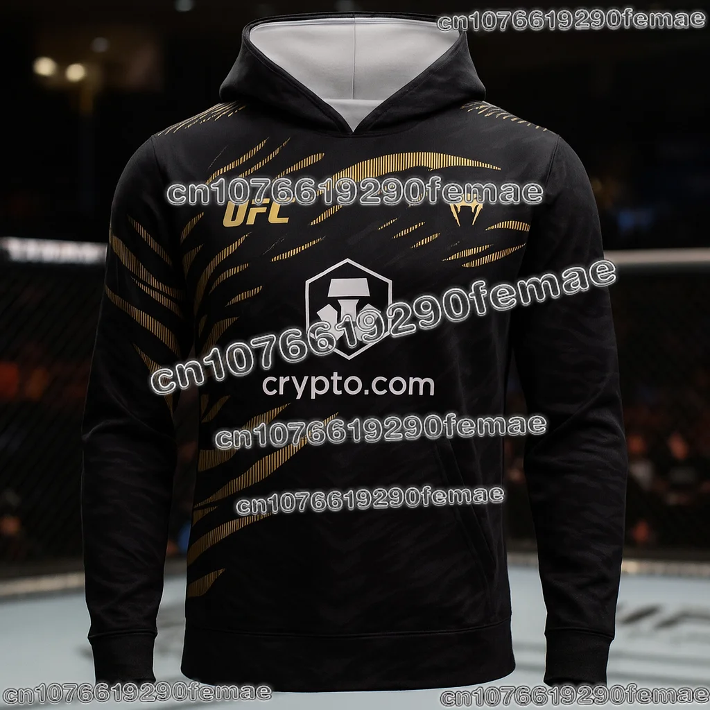 UFC Long Sleeve Hoodie Men’s Training Sweatshirt Boxing MMA Fighting Top Casual Sportswear  Daily Wear Spring Autumn Winter