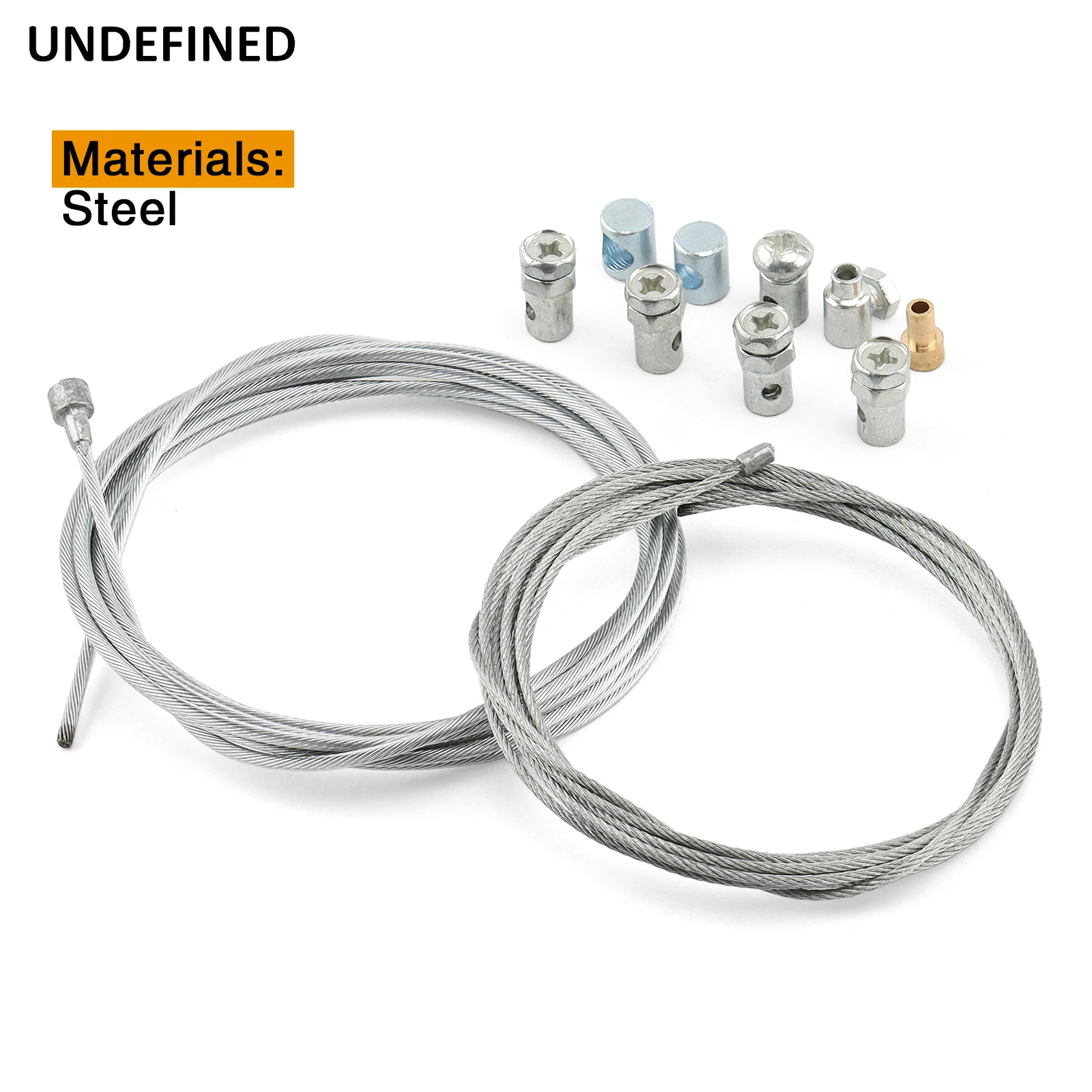 Universal Inner Clutch Throttle Brake Cable Repair Kit 1 Set Solderless Nipple With Sleeve And Nut Silver Motorcycle Accessories