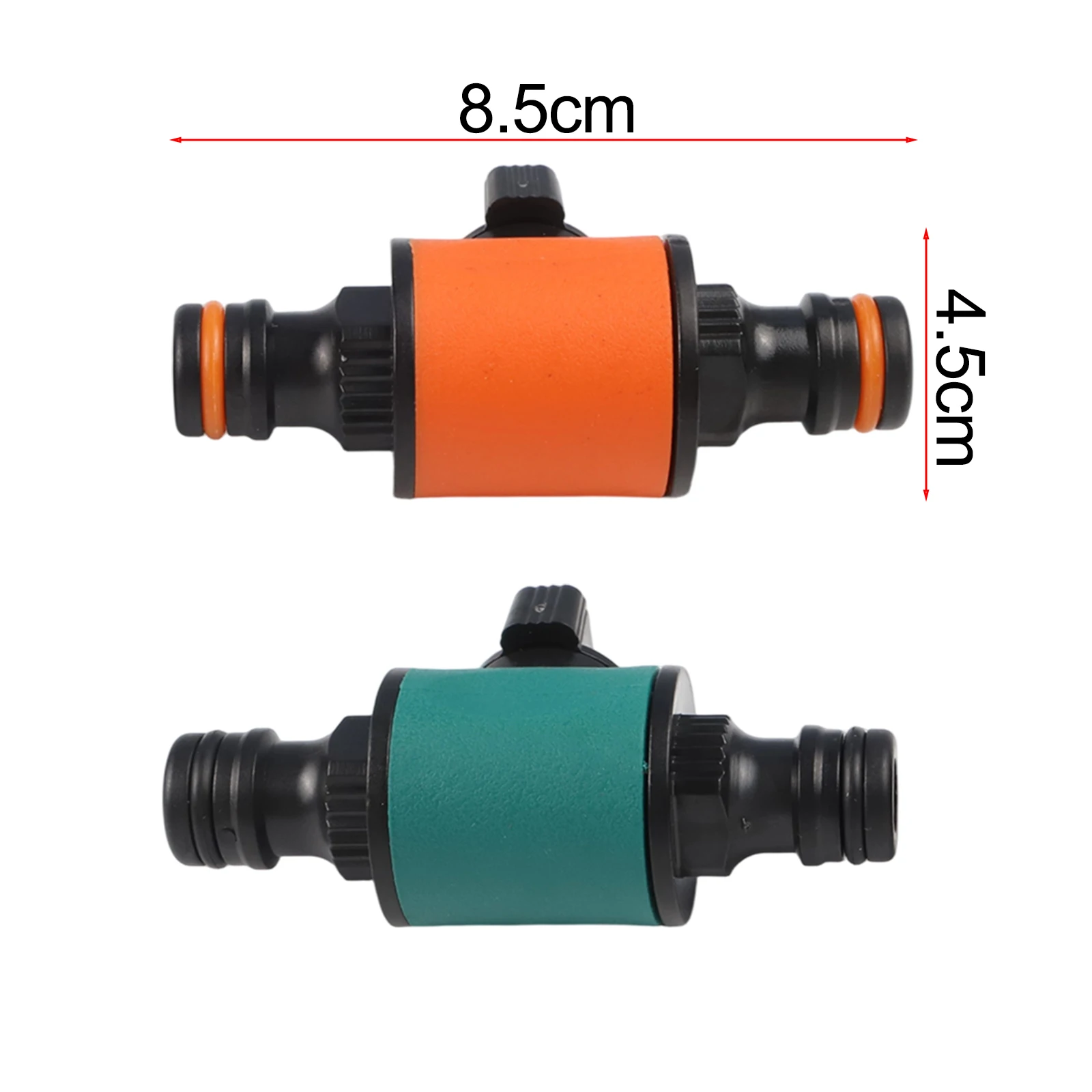 

4PCS Two-way Nipple Connector Garden Watering Hose Connector Quick Connector Equipped With An Inline Shut-off Valve