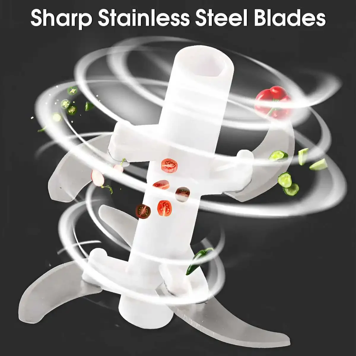 

1pc 520/900ML Manual Meat Mincer & Garlic Press, Multifunctional Vegetable ChopperCrusher with RotatingBlades for KitchenCooking