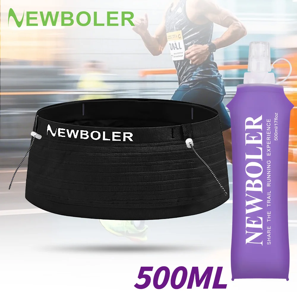 NEWBOLER Sac de course à pied léger pour marathon, cyclisme et alpinisme, sac banane élastique pour le sport, ceinture porte-dossard pour triathlon