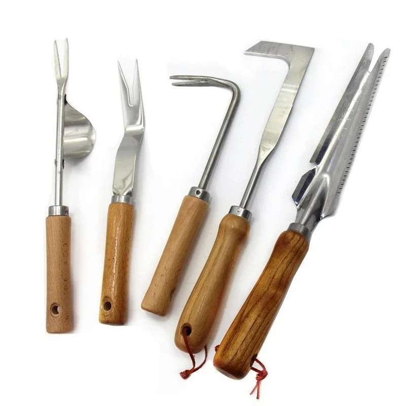 Garden Grass Pulling Artifact Stainless Steel Grass Digging Rooting Wild Vegetable Shovel Transplanting Seedling Lifting Device