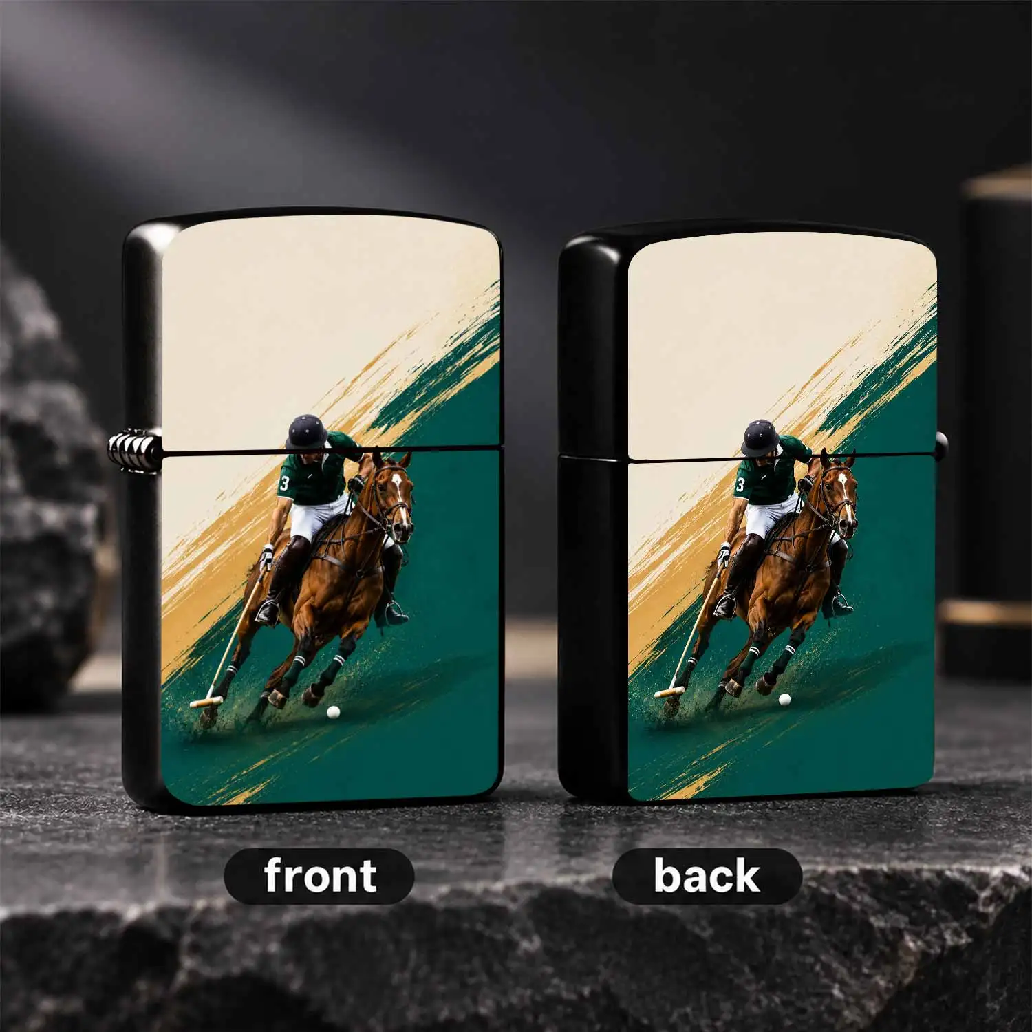 Exquisite Portable Lighter with Dynamic EquestrianSport Themed Print, Stylish Decorative Art Design, Perfect for Daily Use, Outdoor Activities, Gifting andfor All Scenarios A Humorous And Interesting  A Humorous And Interesting Lighter